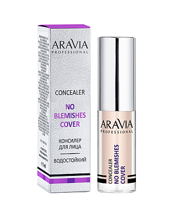 Aravia Professional No Blemish Cover Concealer 04 - Консилер стойкий водоотталкивающий для коррекции несовершенств, оттенок темно-бежевый 5 мл - hairs-russia.ru